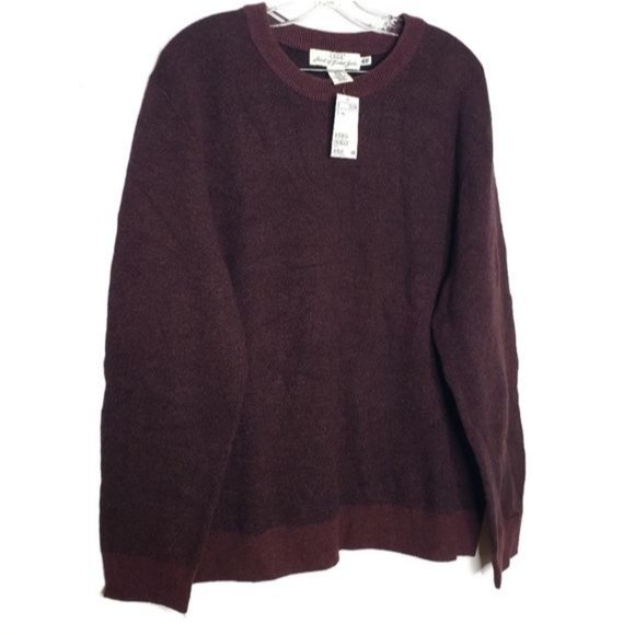 H&M Burgundy Wool Blend Crewneck Sweater - Picture 3 of 6